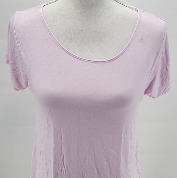 Champion Light Pink Short Sleeve Round Neck T Shirt Stretch Womens Size XS - Picture 2 of 10